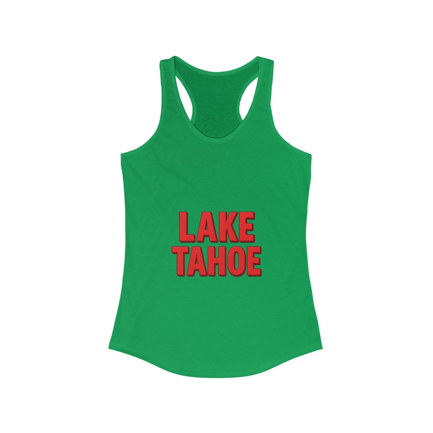 Lake Tahoe Women's Racerback Tank, Summer Top, Beachwear, Travel Tee, Outdoor Workouts, Casual Fashion