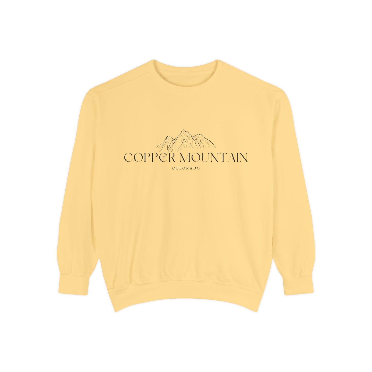 Copper Mountain Vibes Unisex Sweatshirt | Garment-Dyed Comfort, Perfect for Casual Outings, Travel, Gifts, Autumn Days