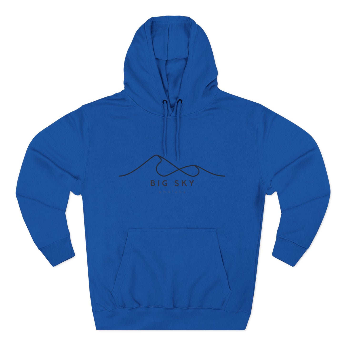 Big Sky Stylish Three-Panel Fleece Hoodie for Cozy Days, Casual Wear, Warm Layering, Gift for Him or Her