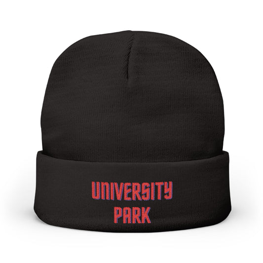 University Park Cozy Custom Knit Beanie - Personalized Hat, Winter Accessory, Gifts for Him, Her, Stylish Warmth