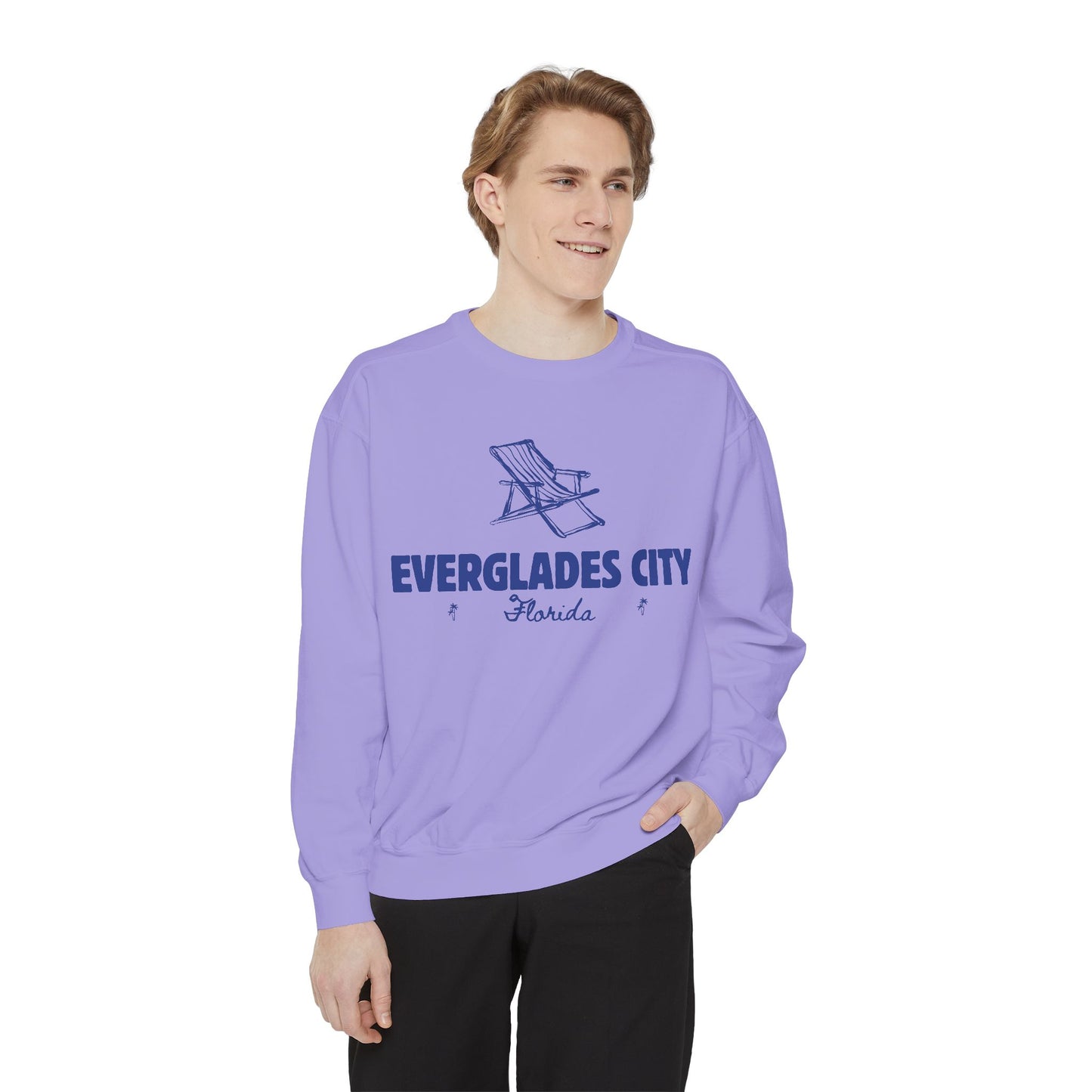 Everglades City Vibes Unisex Sweatshirt | Garment-Dyed Comfort, Perfect for Casual Outings, Travel, Gifts, Autumn Days
