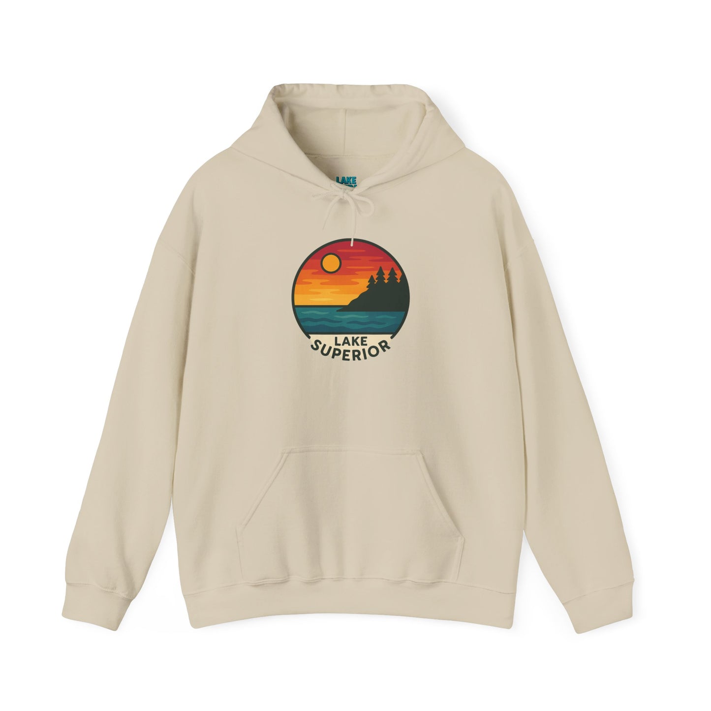 Lake Superior Hoodie, Cozy Casual Wear, Unisex Sweatshirt, Lake Lover Gift, Outdoor Adventure Apparel, Summer Retreat Fashion