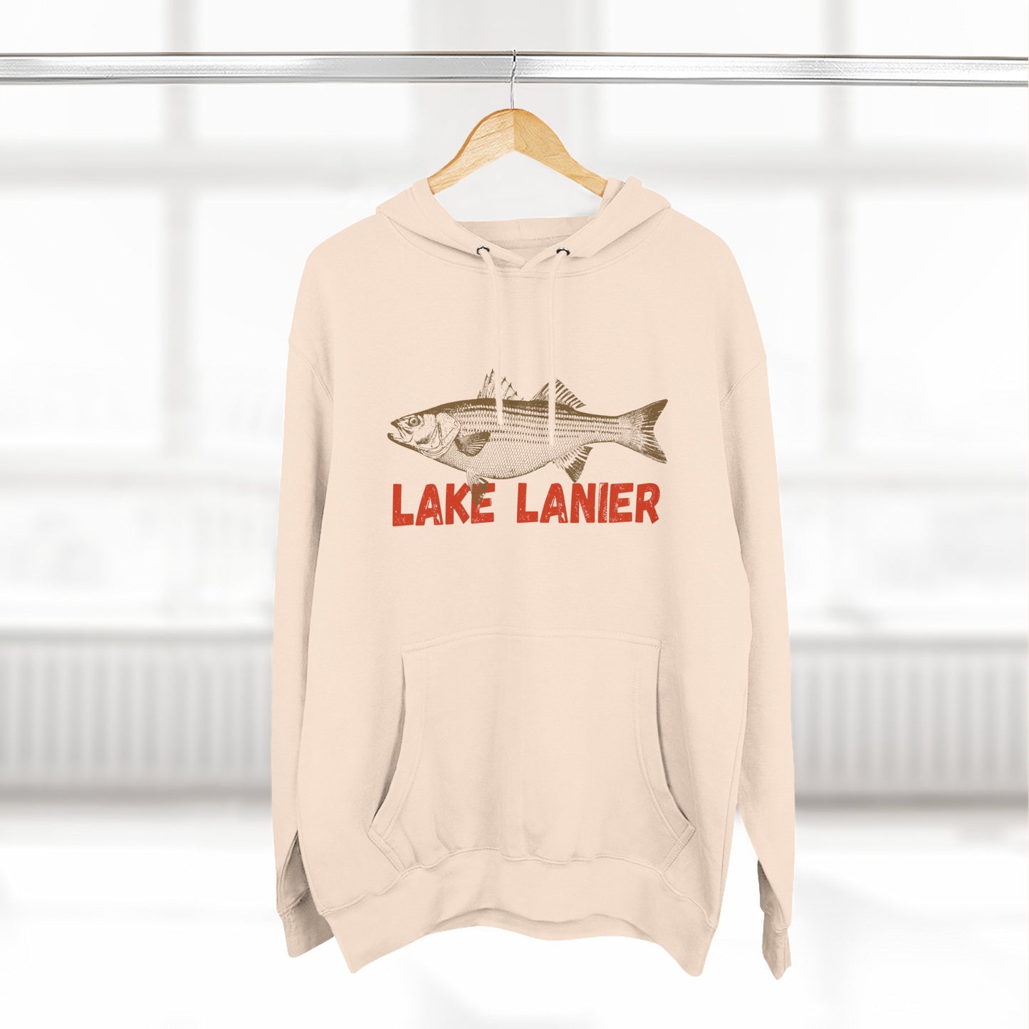 Lake Lanier Fishing Fleece Hoodie | Cozy Outdoor Style, Perfect Gift for Fishing Lovers, Summer & Winter Essentials, Lake Life Apparel