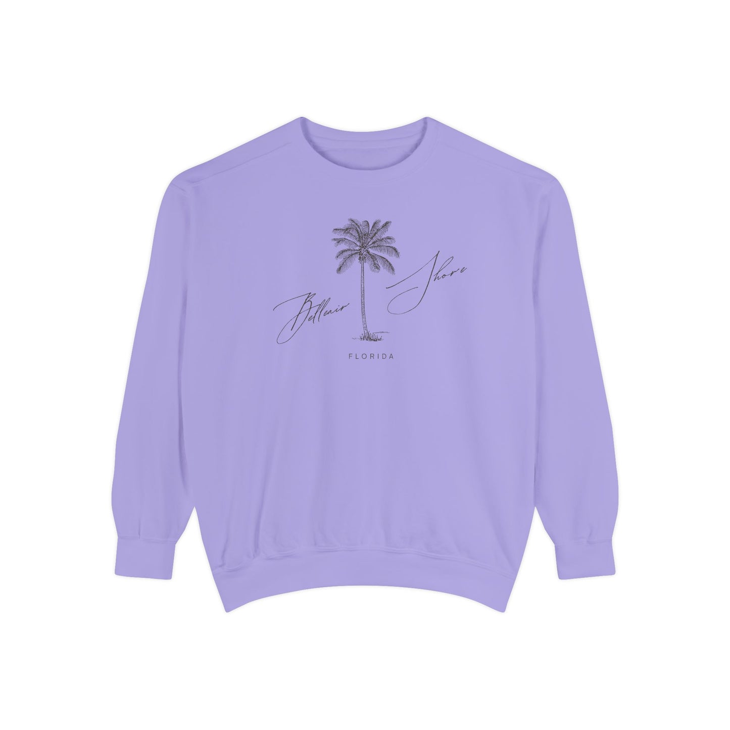 Belleair Shore Chill Vibes Sweatshirt - Unisex Garment-Dyed Style, Perfect for Lounging