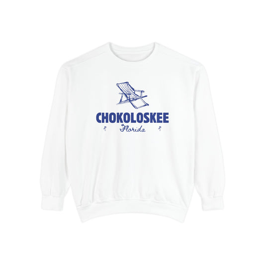 Chokoloskee Vibes Unisex Sweatshirt | Garment-Dyed Comfort, Perfect for Casual Outings, Travel, Gifts, Autumn Days