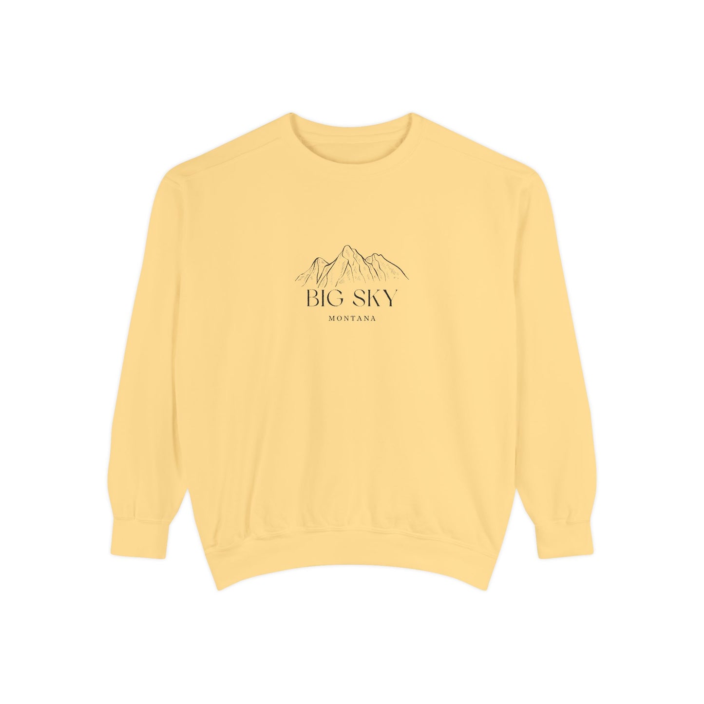 Big Sky Vibes Unisex Sweatshirt | Garment-Dyed Comfort, Perfect for Casual Outings, Travel, Gifts, Autumn Days