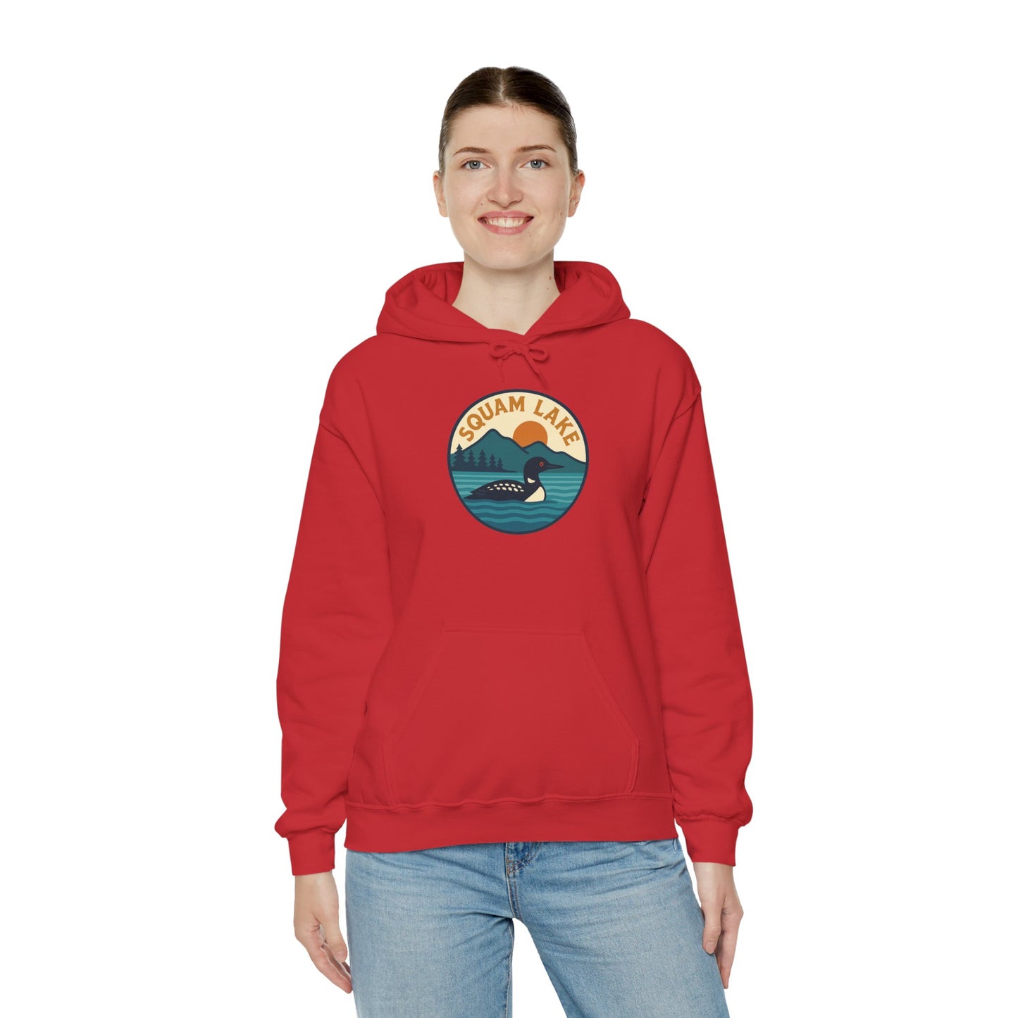 Squam Lake Hoodie, Cozy Casual Wear, Unisex Sweatshirt, Lake Lover Gift, Outdoor Adventure Apparel, Summer Retreat Fashion