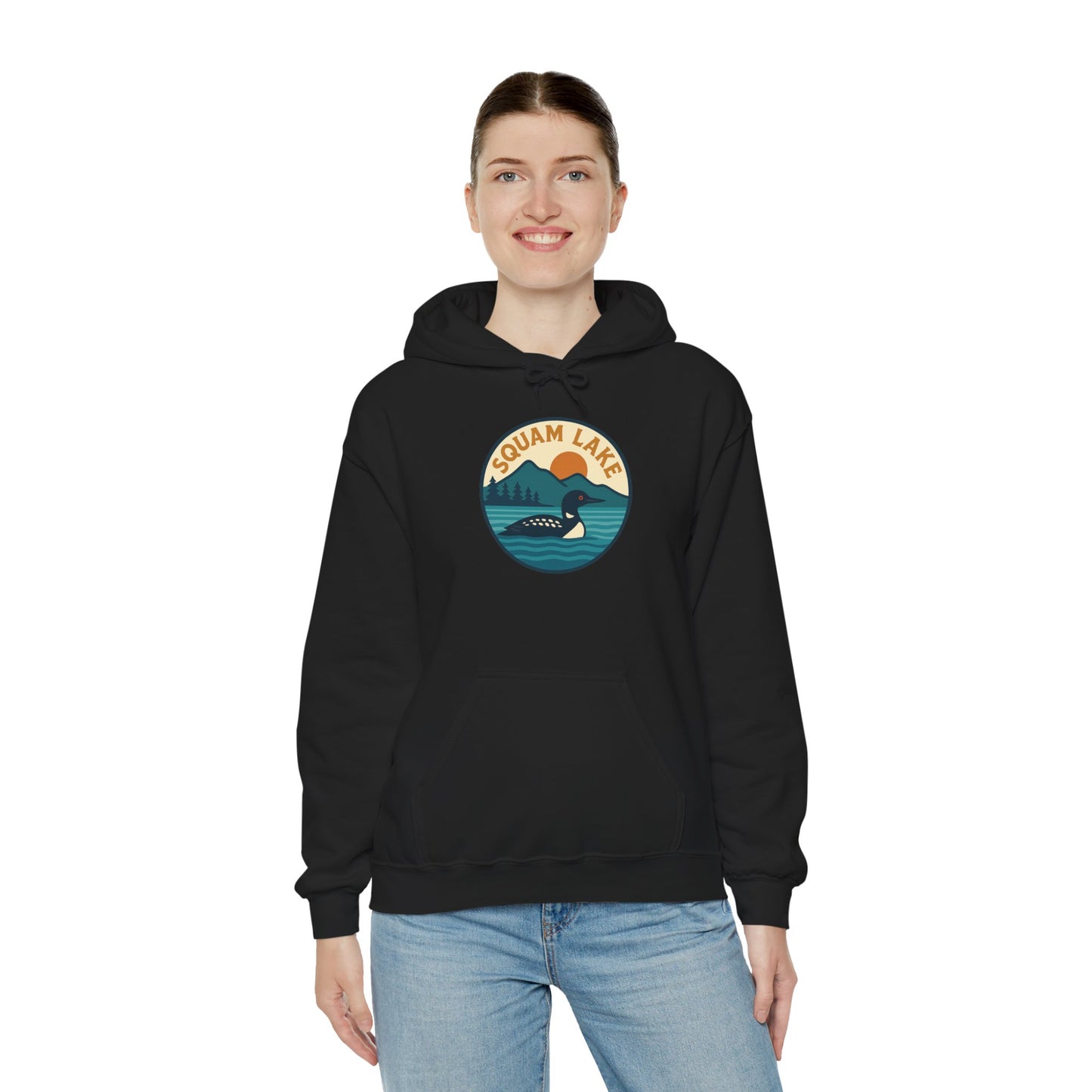 Squam Lake Hoodie, Cozy Casual Wear, Unisex Sweatshirt, Lake Lover Gift, Outdoor Adventure Apparel, Summer Retreat Fashion