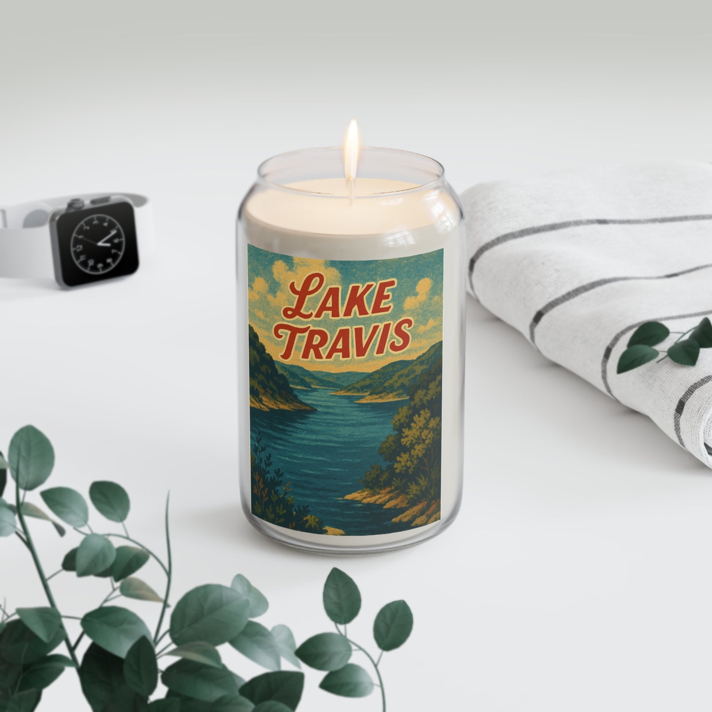 Lake Travis Soy Candle, Relaxing Home Decor, Gift for Her, Aromatherapy Candle, Summer Vibes