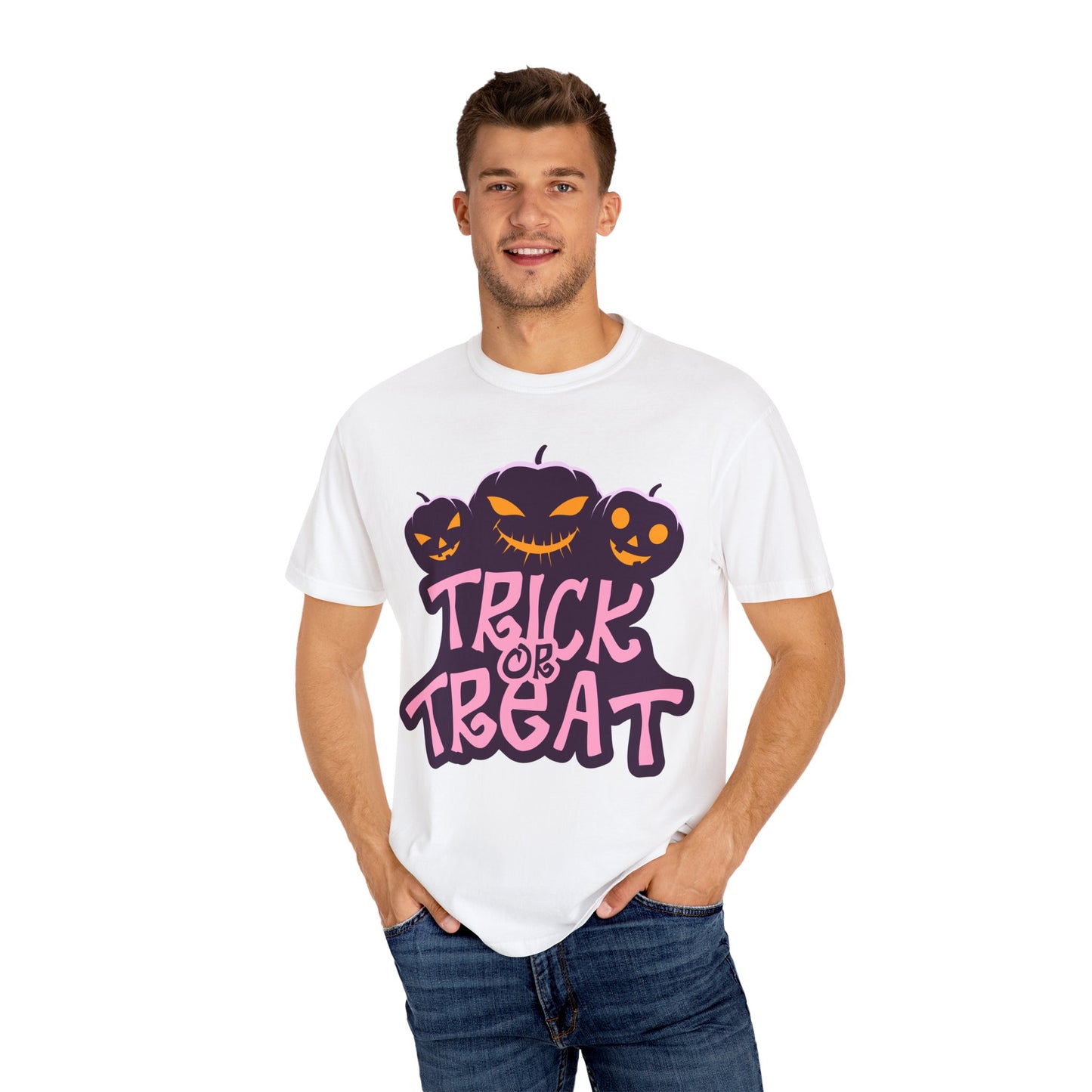 Halloween Trick or Treat T-Shirt, Unisex Halloween Tee, Spooky Autumn Shirt, Fun Costume Top, Trick or Treat Apparel