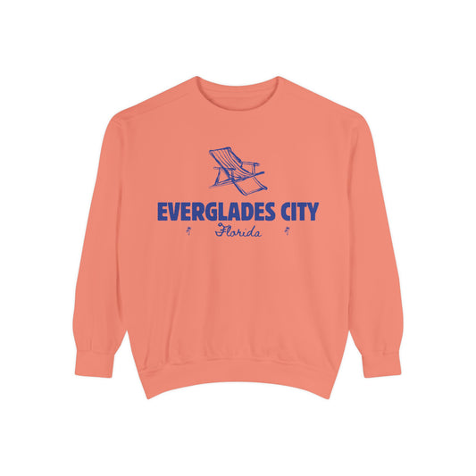 Everglades City Vibes Unisex Sweatshirt | Garment-Dyed Comfort, Perfect for Casual Outings, Travel, Gifts, Autumn Days
