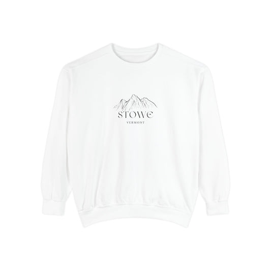 Stowe Vibes Unisex Sweatshirt | Garment-Dyed Comfort, Perfect for Casual Outings, Travel, Gifts, Autumn Days