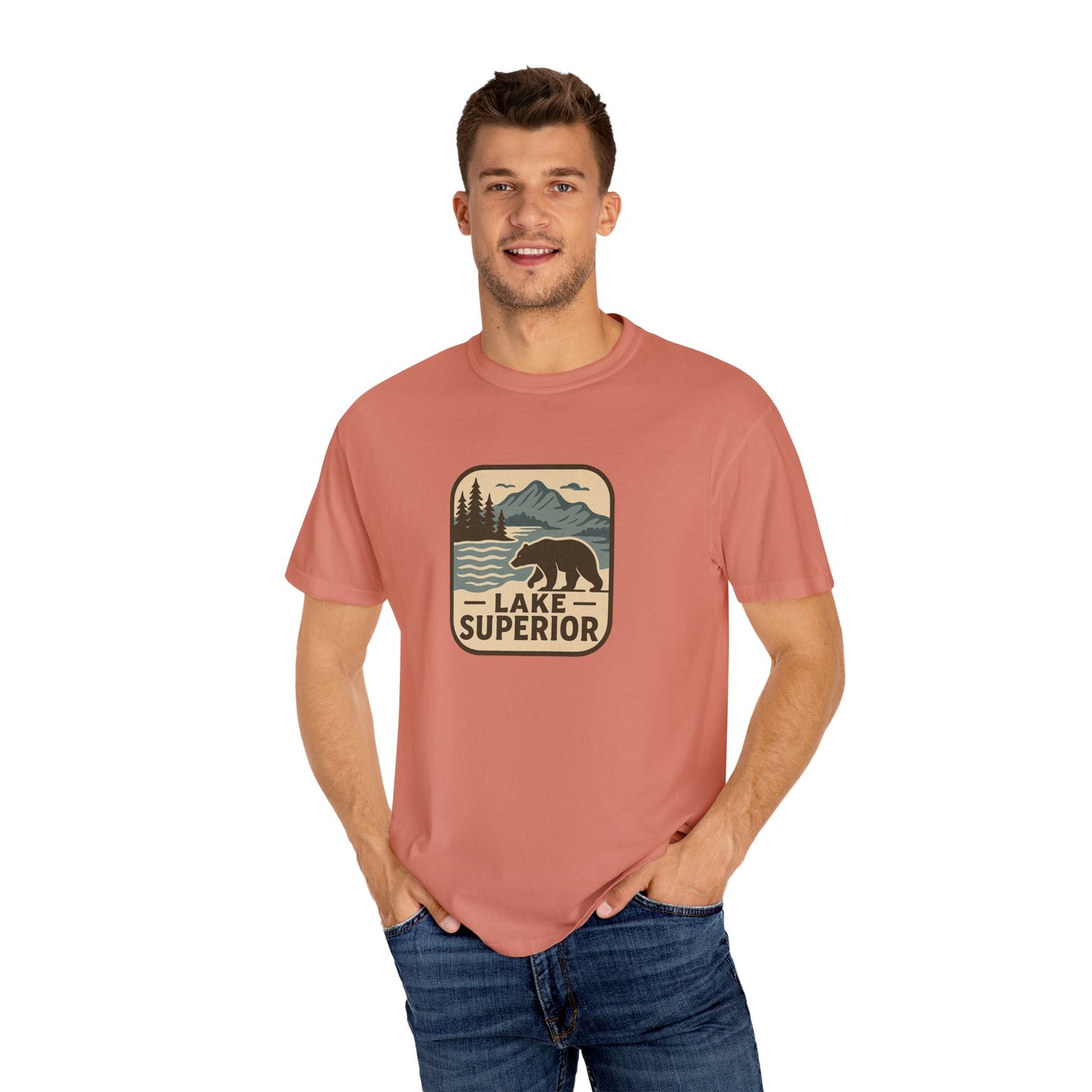 Lake Superior Unisex T-Shirt, Casual Graphic Tee, Nature Lover Gift, Outdoor Adventure Shirt, Vacation Souvenir, Summer Wear