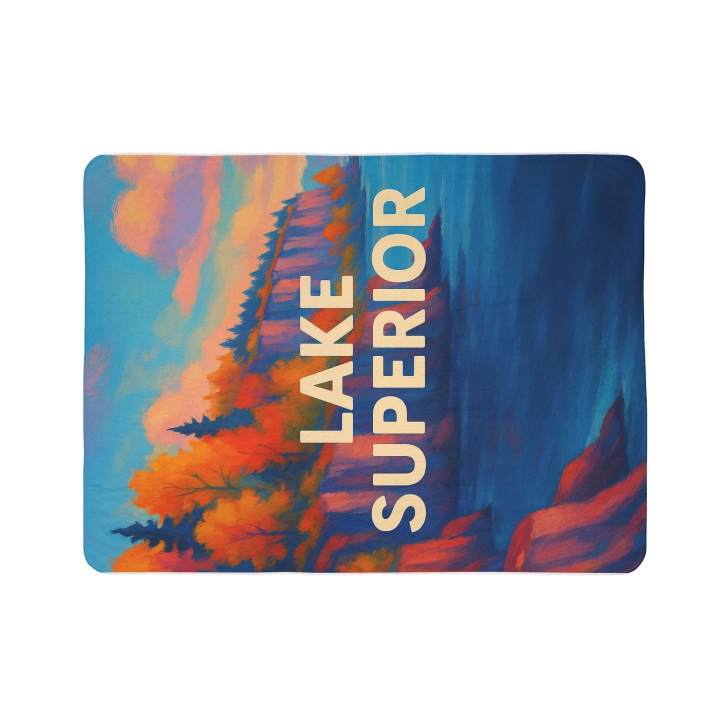 Lake Superior Fleece Sherpa Blanket