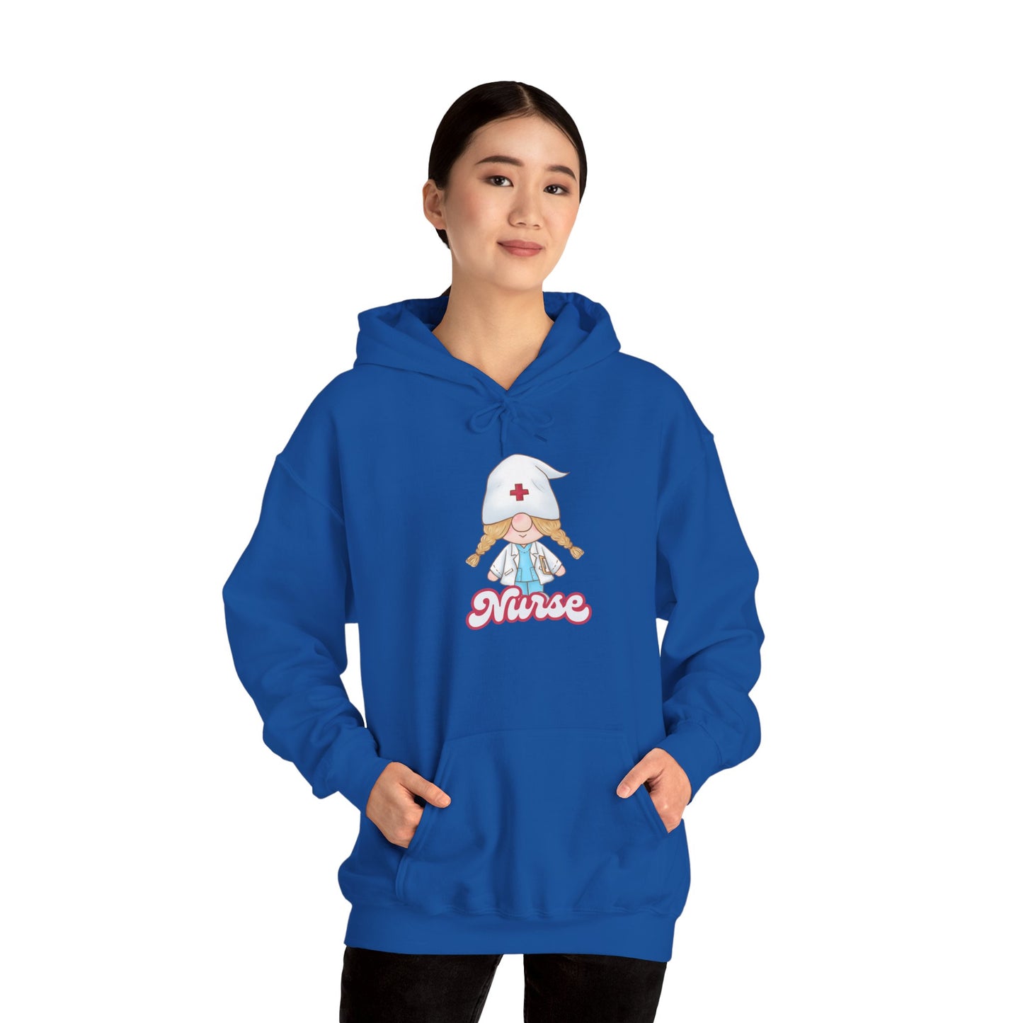 Nurse Cartoon Hoodie - Cozy Unisex Sweatshirt, Gift for Healthcare Workers, Nursing Student Apparel, Medical Profession Hoodie