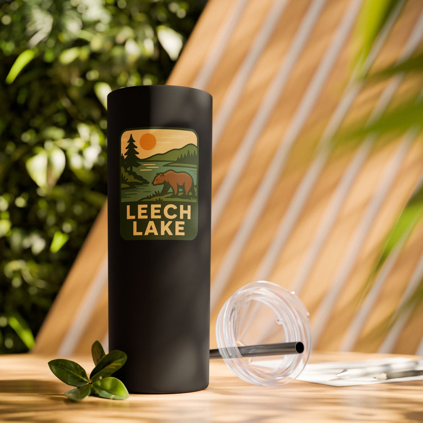 Leech Lake Skinny Tumbler - 20oz Travel Mug, Eco-Friendly Drinkware for Adventurers, Ideal for Camping, Picnics, and Daily Hydration