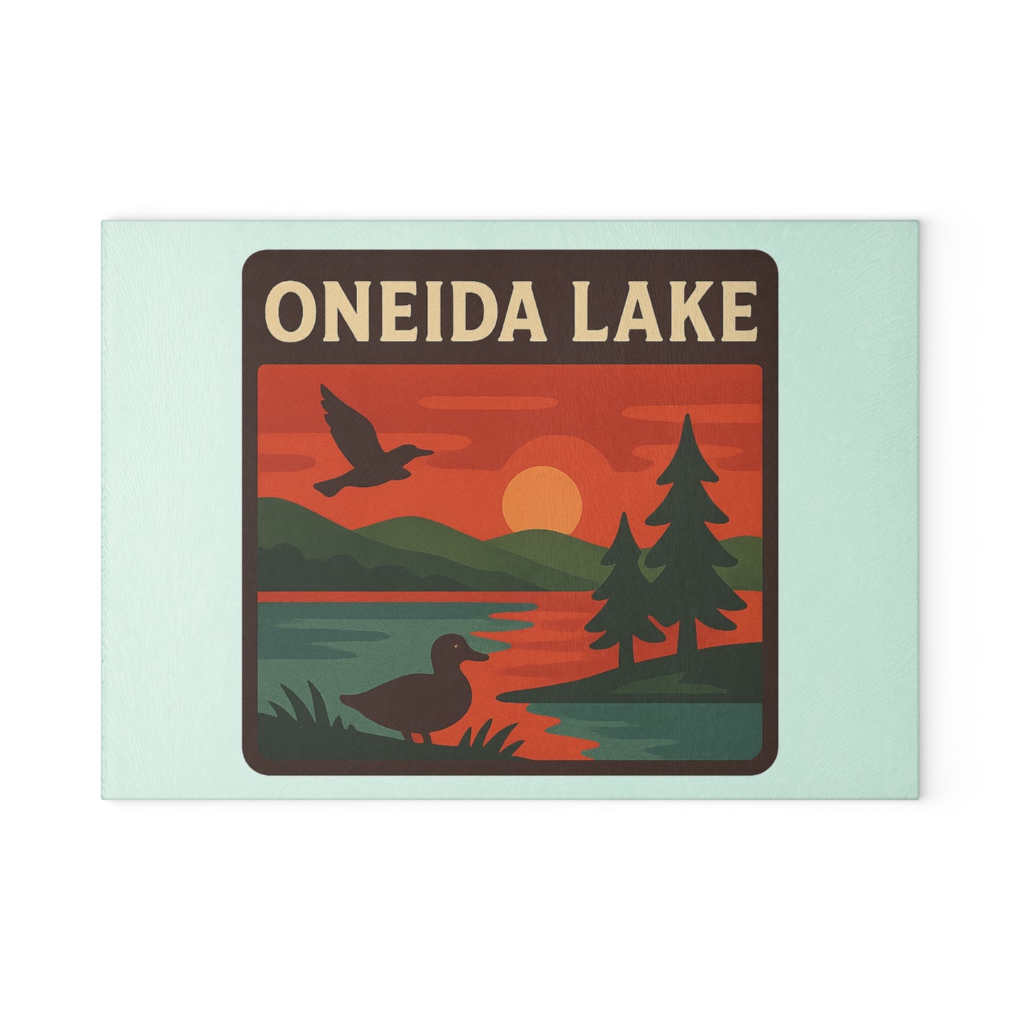 Oneida Lake Glass Cutting Board