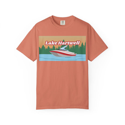 Lake Hartwell Relaxed Unisex T-Shirt, Summer Vibes Tee, Outdoor Adventure Shirt, Lake Life Apparel, Gift for Nature Lovers, Vacation Wear