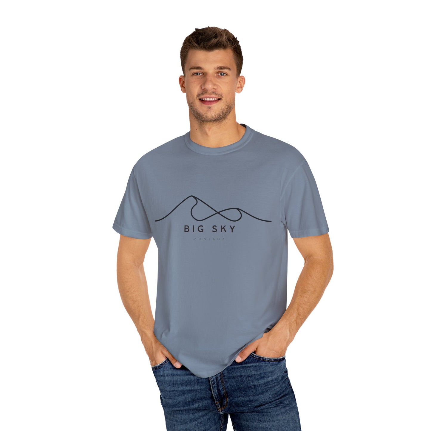 Big Sky Chill Vibes Tee - Unisex Garment-Dyed T-shirt for Autumn Lovers, Casual Wear, Gifts for Him/Her