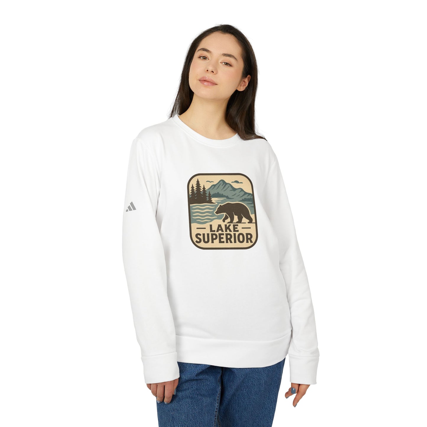 Lake Superior Cozy Outdoor Sweatshirt for Nature Lovers, Unisex Crewneck, Perfect for Hiking, Camping, or Relaxing at Home, Design