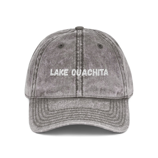 Lake Ouachita Embroidered Hat, Vintage Cap, Casual Summer Accessory, Gift for Outdoor Lovers, Lake Trip Gear