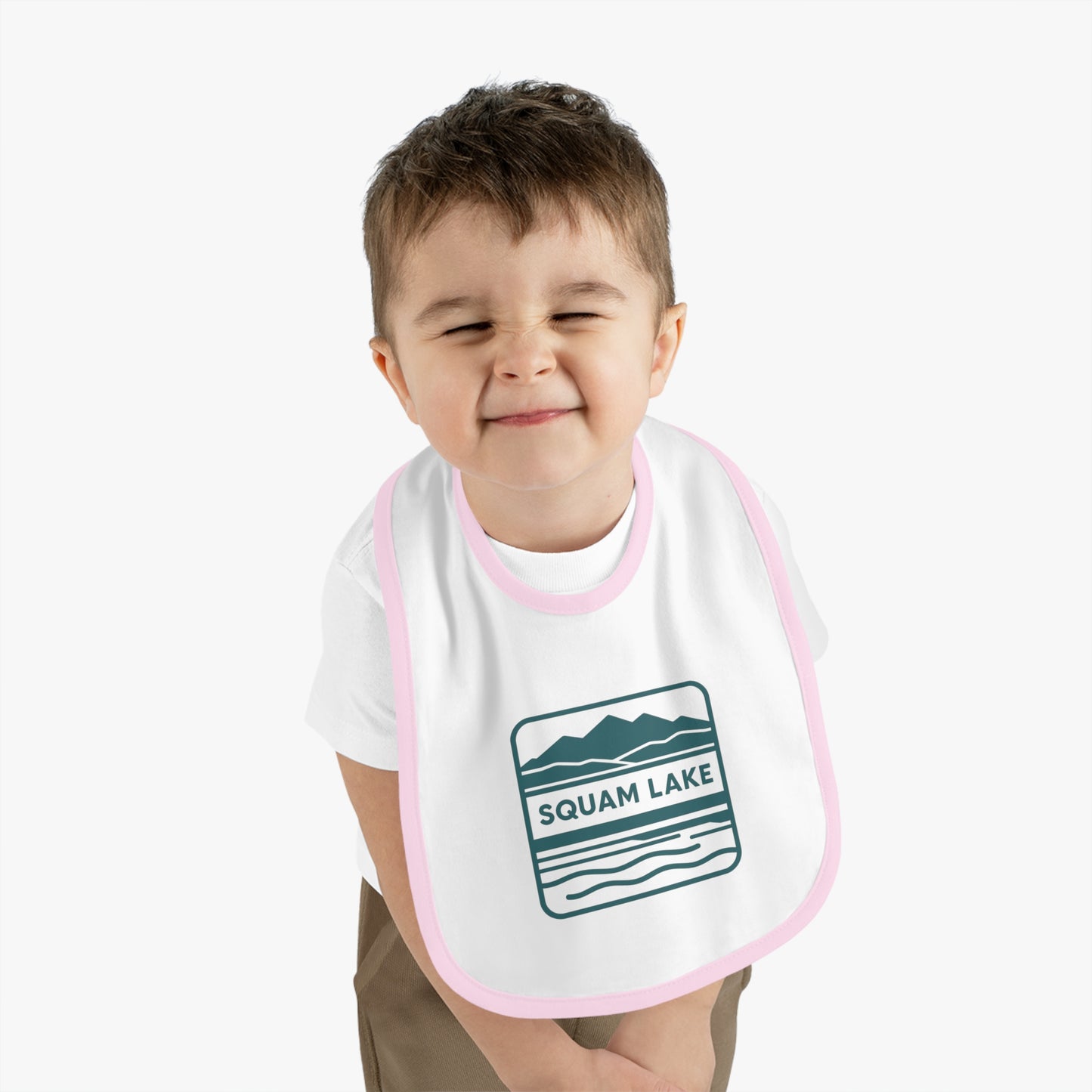 Squam Lake Baby Contrast Trim Jersey Bib