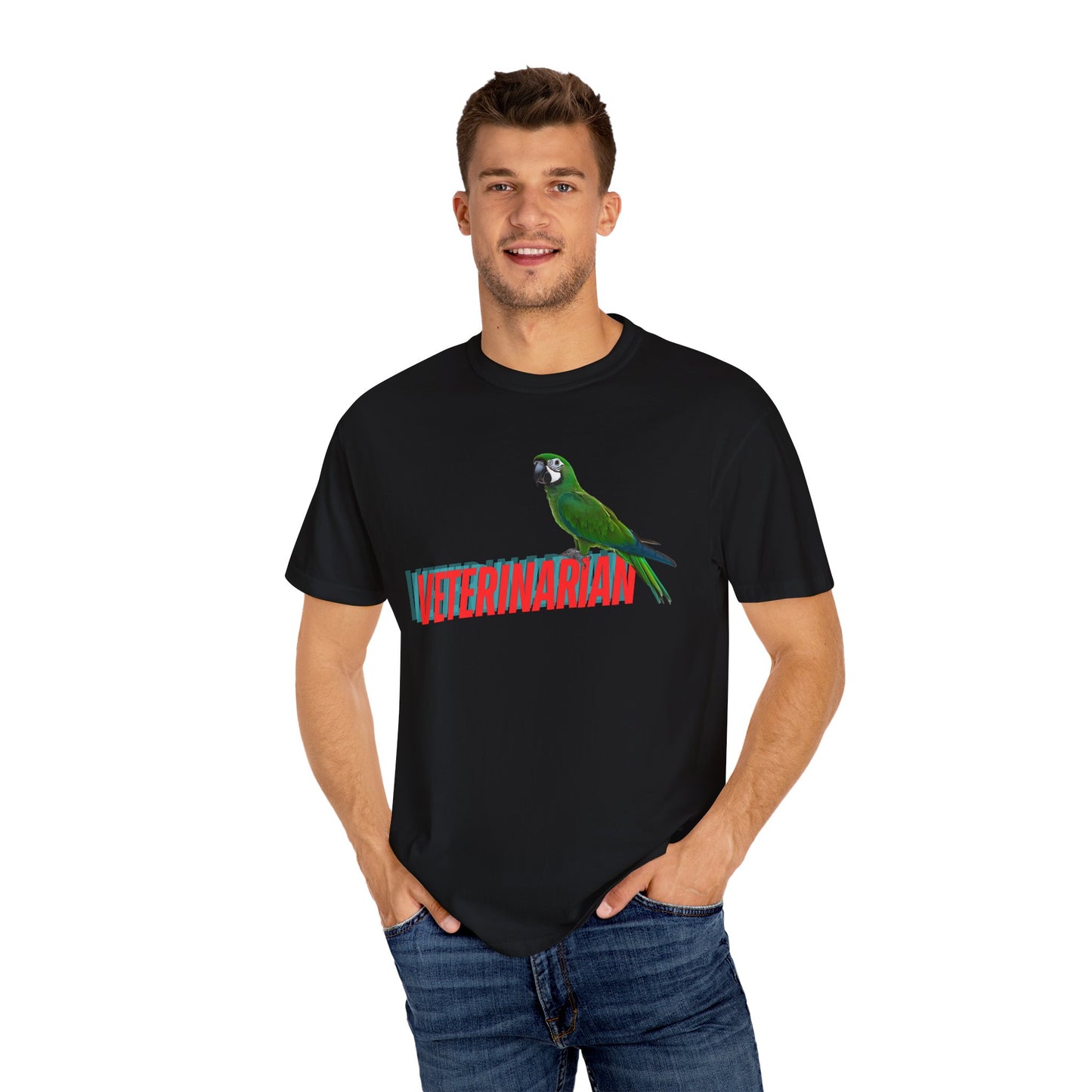 Veterinarian T-Shirt - Cute Parrot Graphic Tee for Animal Lovers, Gifts for Vet Students, Pet Owners, Animal Day Celebration