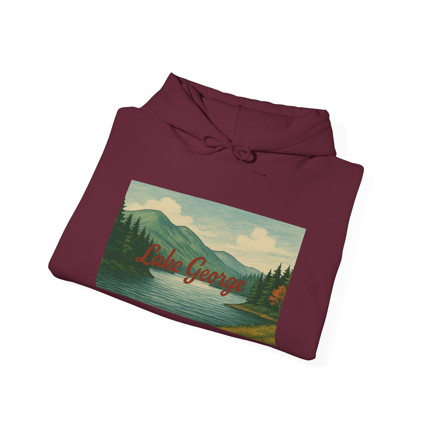 Lake George Hoodie, Cozy Casual Wear, Unisex Sweatshirt, Lake Lover Gift, Outdoor Adventure Apparel, Summer Retreat Fashion