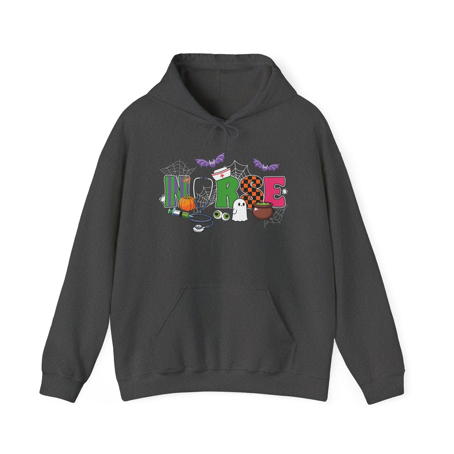 Nurse Whimsical Halloween Hooded Sweatshirt, Fall Fashion, Cozy Sweater Gift, Unisex Hoodie, Halloween Apparel