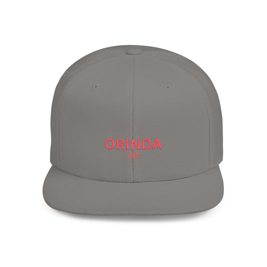 Orinda Stylish Flat Bill Snapback Hat with Design, Perfect for Casual Outings, Streetwear, Gifts, Festivals, Everyday Wear