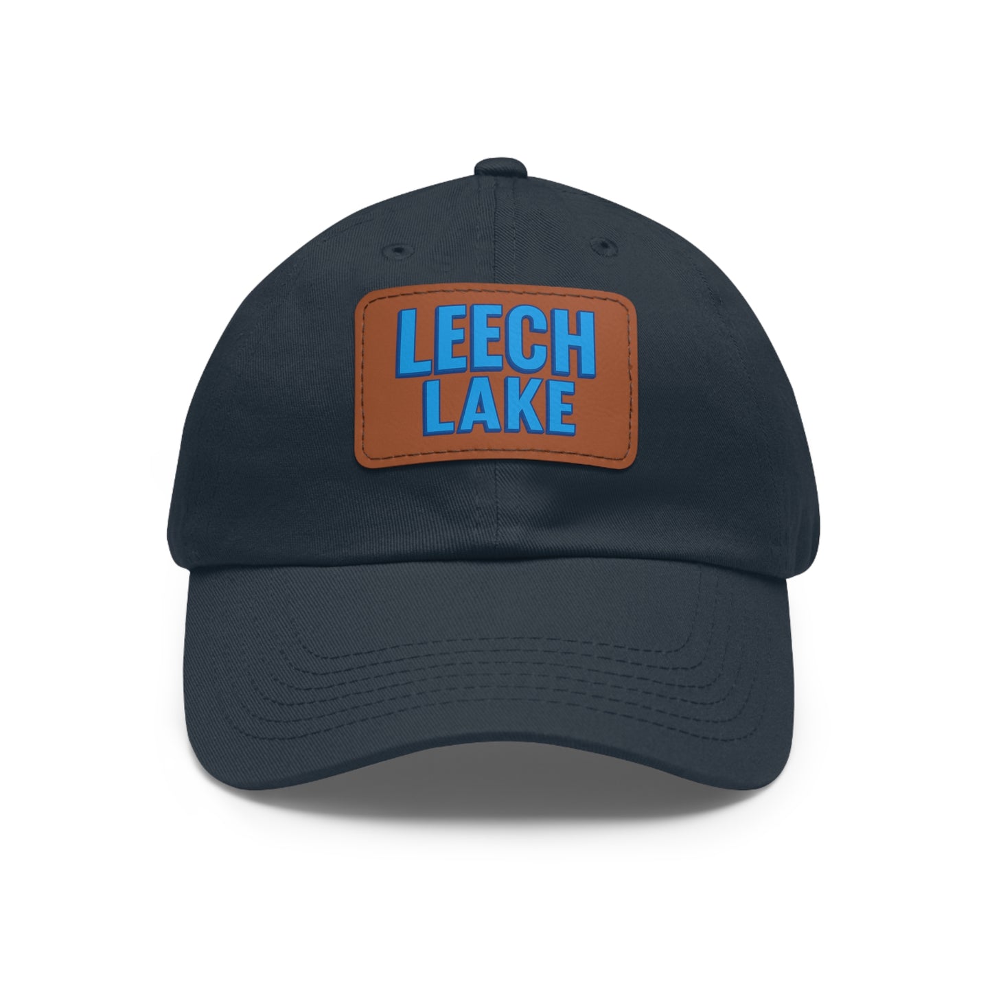 Leech Lake Dad Hat with Leather Patch (Rectangle)