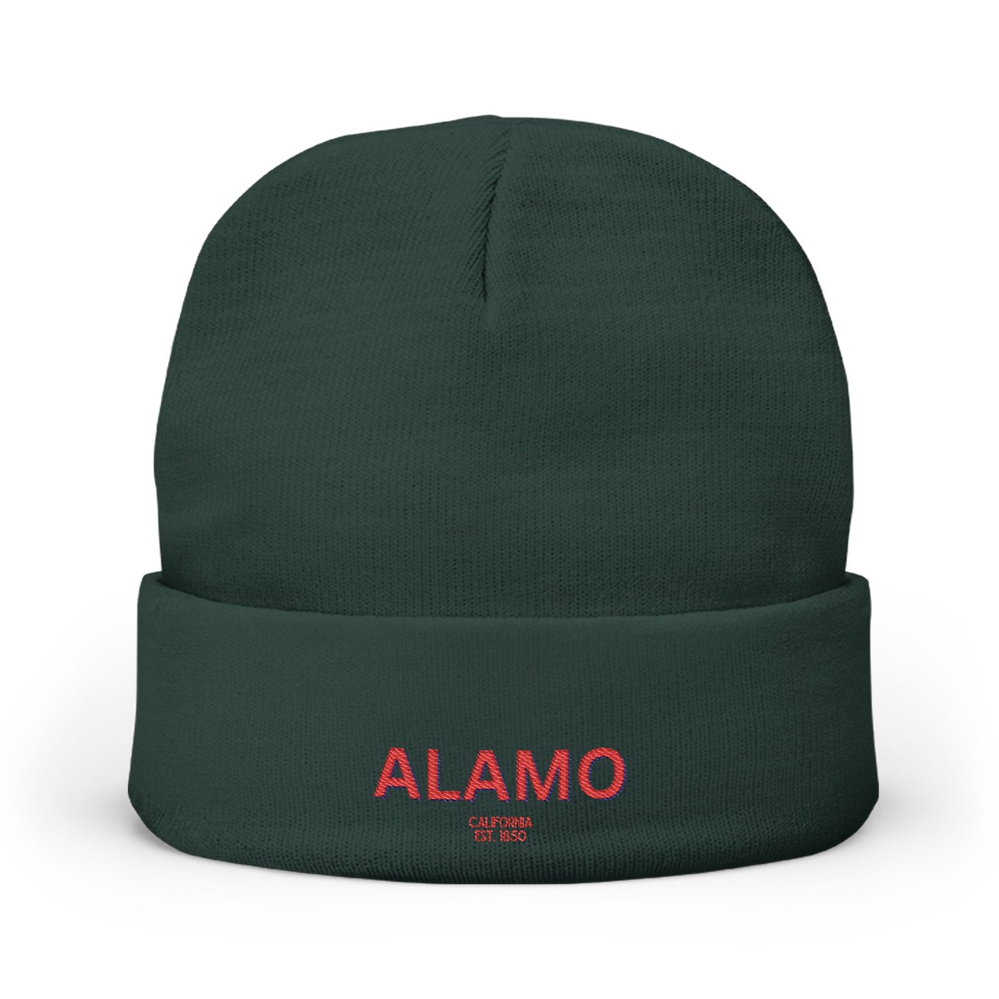 Alamo Cozy Custom Knit Beanie - Personalized Hat, Winter Accessory, Gifts for Him, Her, Stylish Warmth