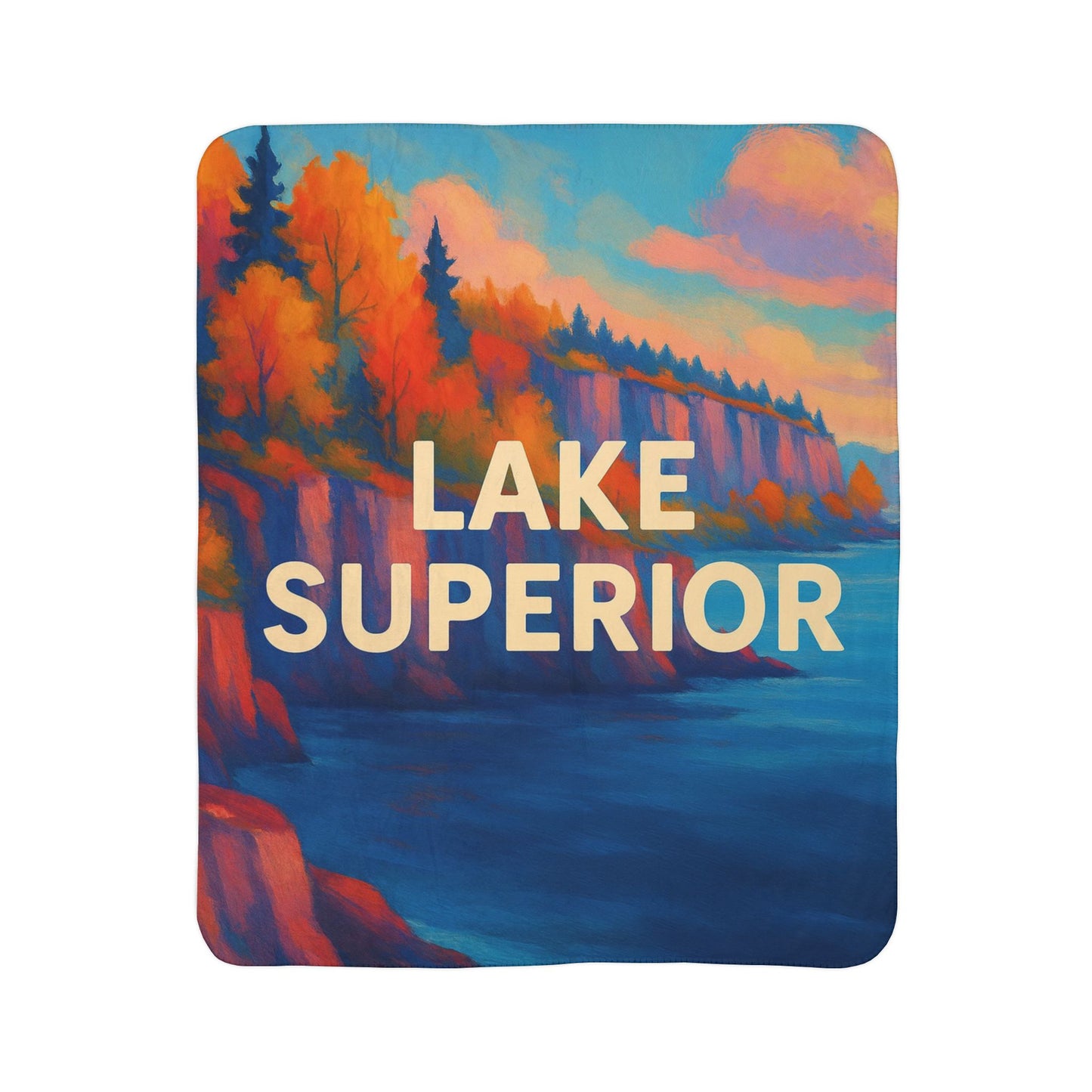 Lake Superior Fleece Sherpa Blanket