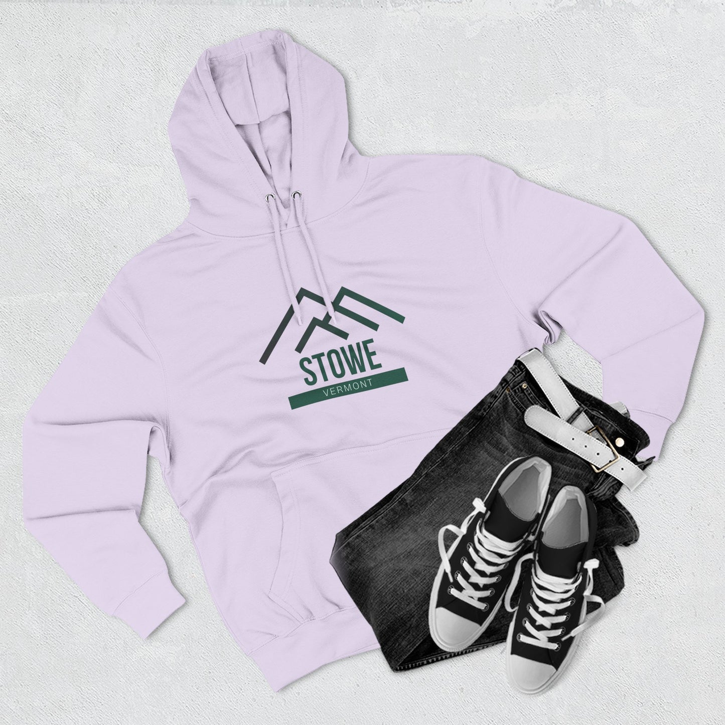 Stowe Vibes Hoodie with Design, Perfect for Autumn Lovers, Comfortable and Stylish, Great Gift for Vacations