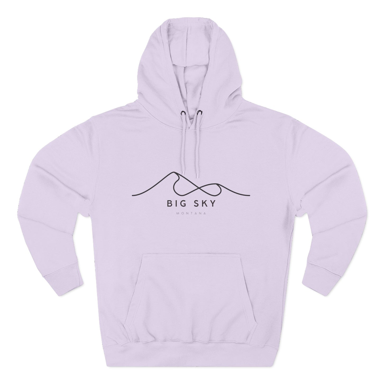 Big Sky Stylish Three-Panel Fleece Hoodie for Cozy Days, Casual Wear, Warm Layering, Gift for Him or Her