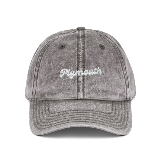 Plymouth Vintage Embroidered Cap, Stylish Baseball Hat, Trendy Sun Hat, Gifts for Him/Her, Casual Outdoor Accessory