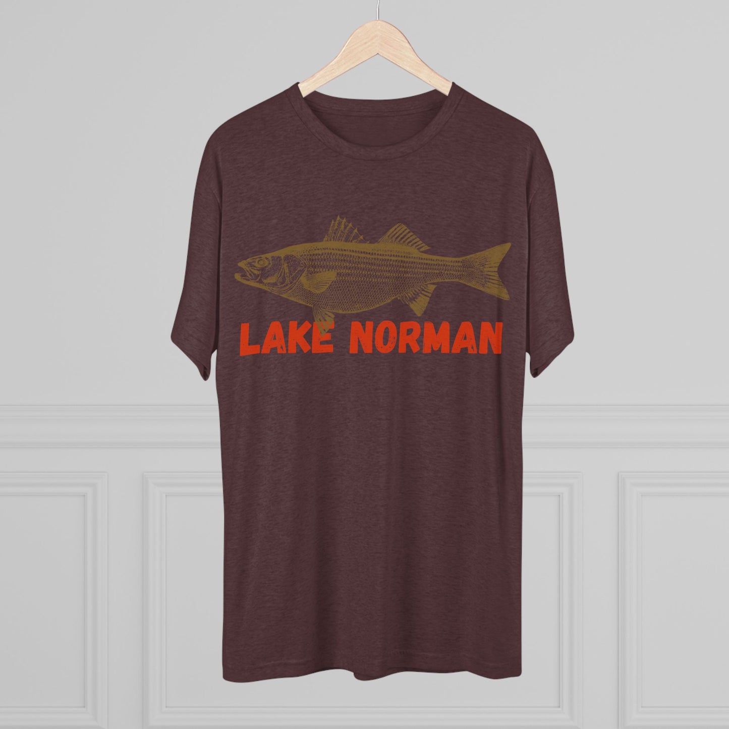 Lake Norman Fishing Tee, Unisex Crew Neck Shirt, Summer Lake Apparel, Gift for Fishermen, Outdoor Adventure T-Shirt, Lake House Style