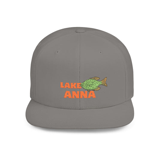 Lake Anna Fish Flat Bill Snapback Hat, Fishing Cap, Outdoor Gear, Lake House Gift, Summer Accessories, Stylish Headwear