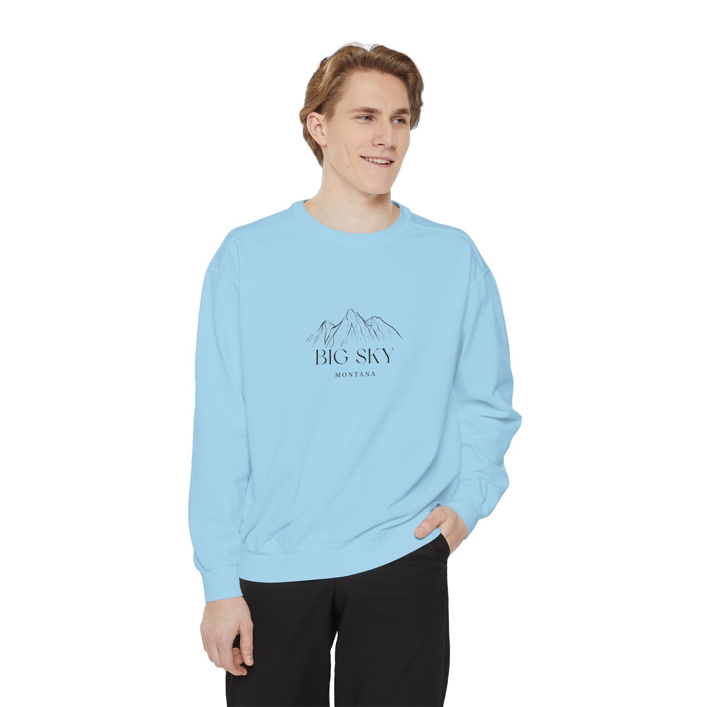 Big Sky Vibes Unisex Sweatshirt | Garment-Dyed Comfort, Perfect for Casual Outings, Travel, Gifts, Autumn Days