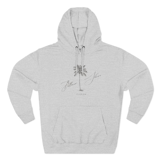Belleair Shore Stylish Three-Panel Fleece Hoodie for Cozy Days, Casual Wear, Warm Layering, Gift for Him or Her, White Stylish Apparel