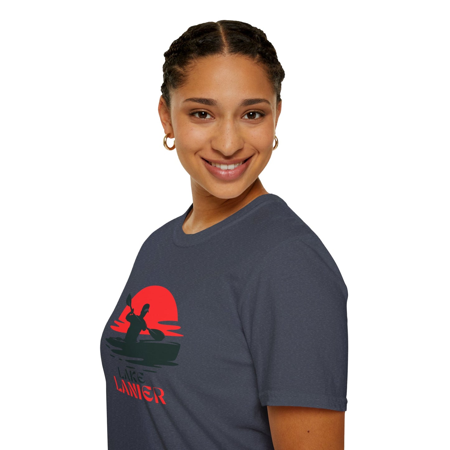 Lake Lanier Unisex Softstyle T-Shirt, Kayaking Shirt, Outdoor Adventure Tee, Lake Life Apparel, Father's Day Gift, Summer Wear