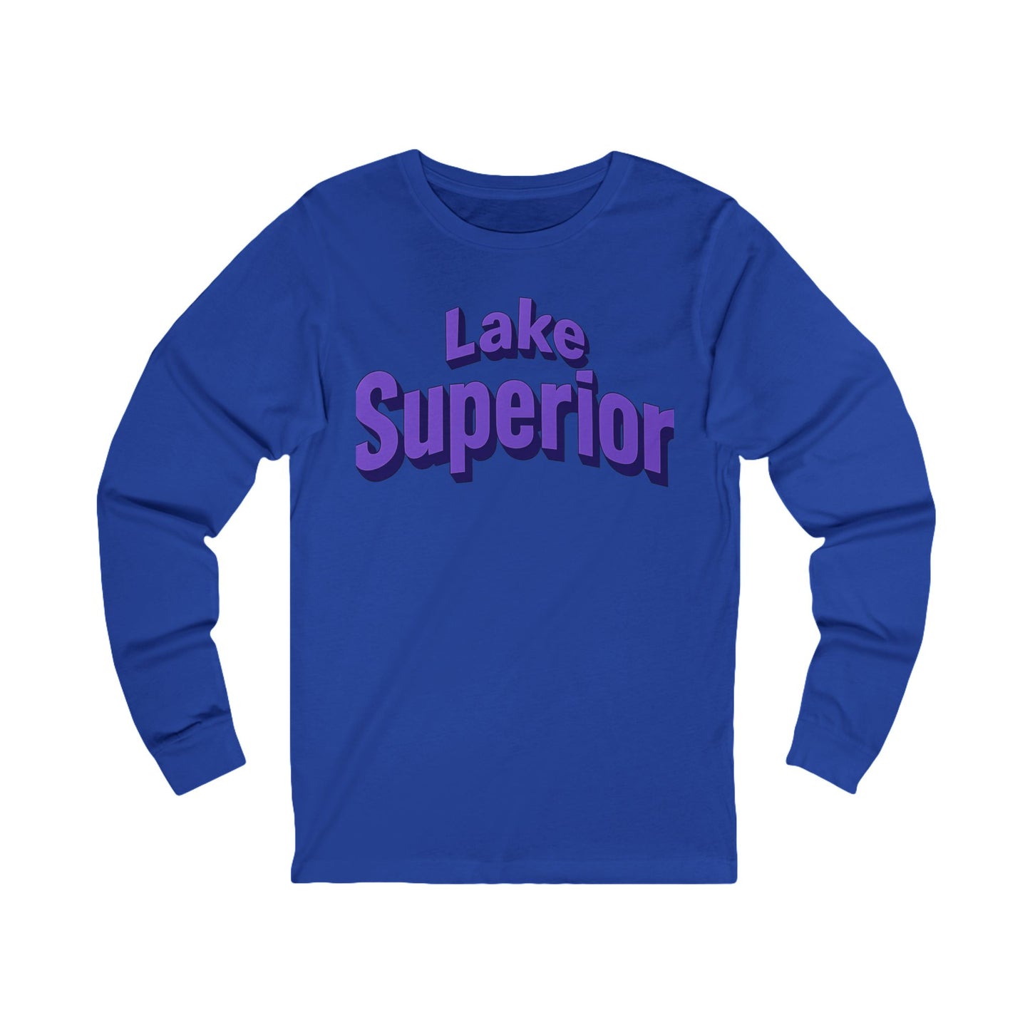 Lake Superior Long Sleeve Tee, Cozy Unisex Shirt for Outdoor Lovers, Perfect for Lake Days, Casual Wear, Gift Idea