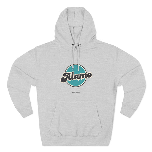 Alamo Retro Vibe Hoodie for Casual Days, Streetwear, Unisex Gift, Cozy Layering Apparel