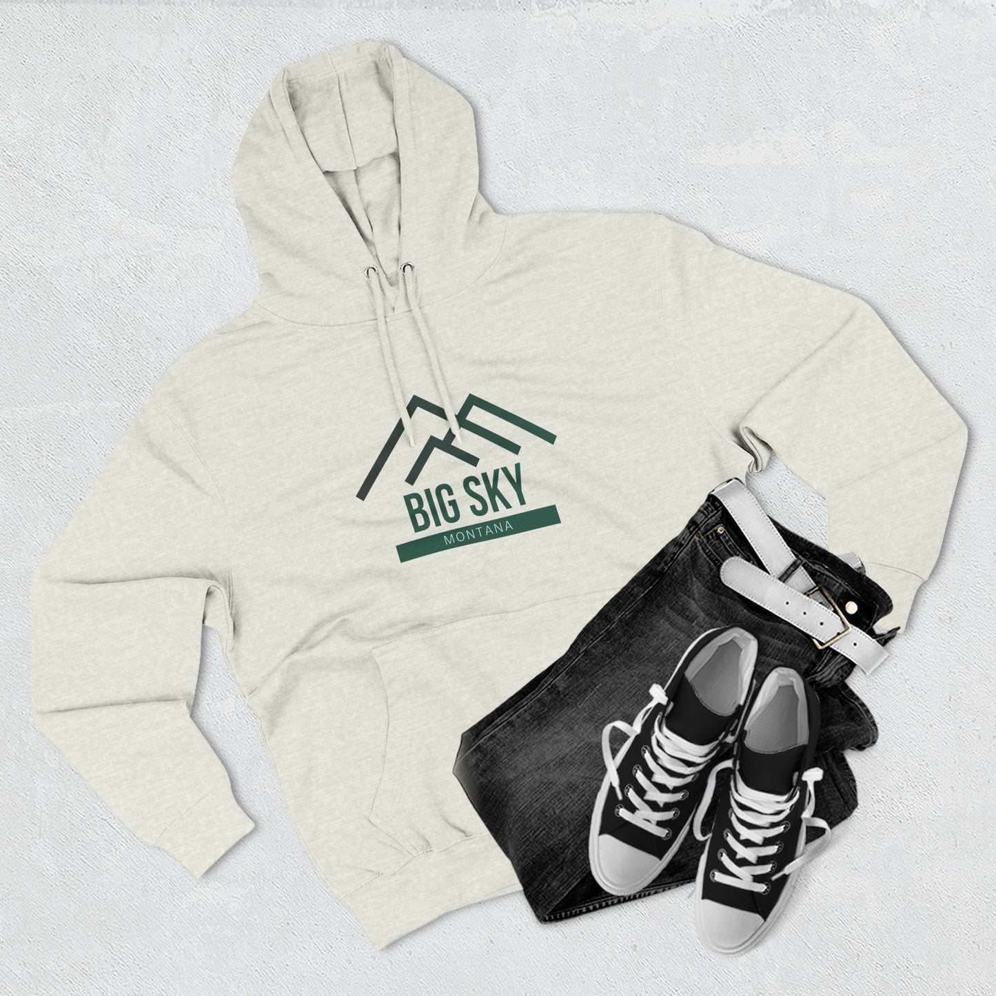 Big Sky Vibes Hoodie with Design, Perfect for Autumn Lovers, Comfortable and Stylish, Great Gift for Vacations
