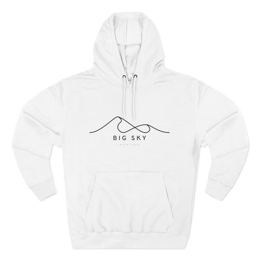 Big Sky Stylish Three-Panel Fleece Hoodie for Cozy Days, Casual Wear, Warm Layering, Gift for Him or Her