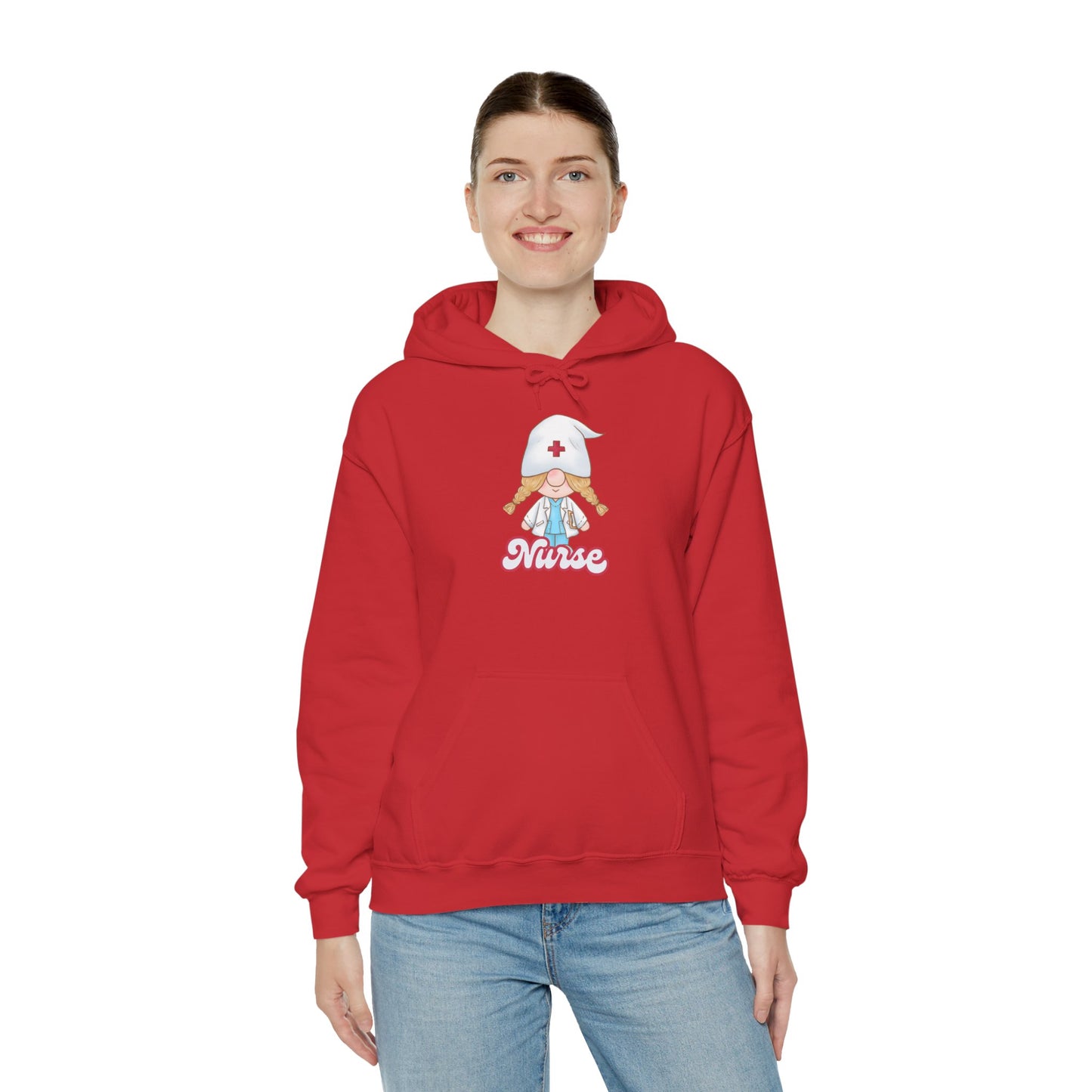 Nurse Cartoon Hoodie - Cozy Unisex Sweatshirt, Gift for Healthcare Workers, Nursing Student Apparel, Medical Profession Hoodie