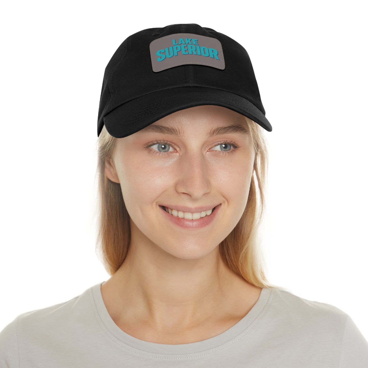 Lake Superior Dad Hat with Leather Patch (Rectangle)