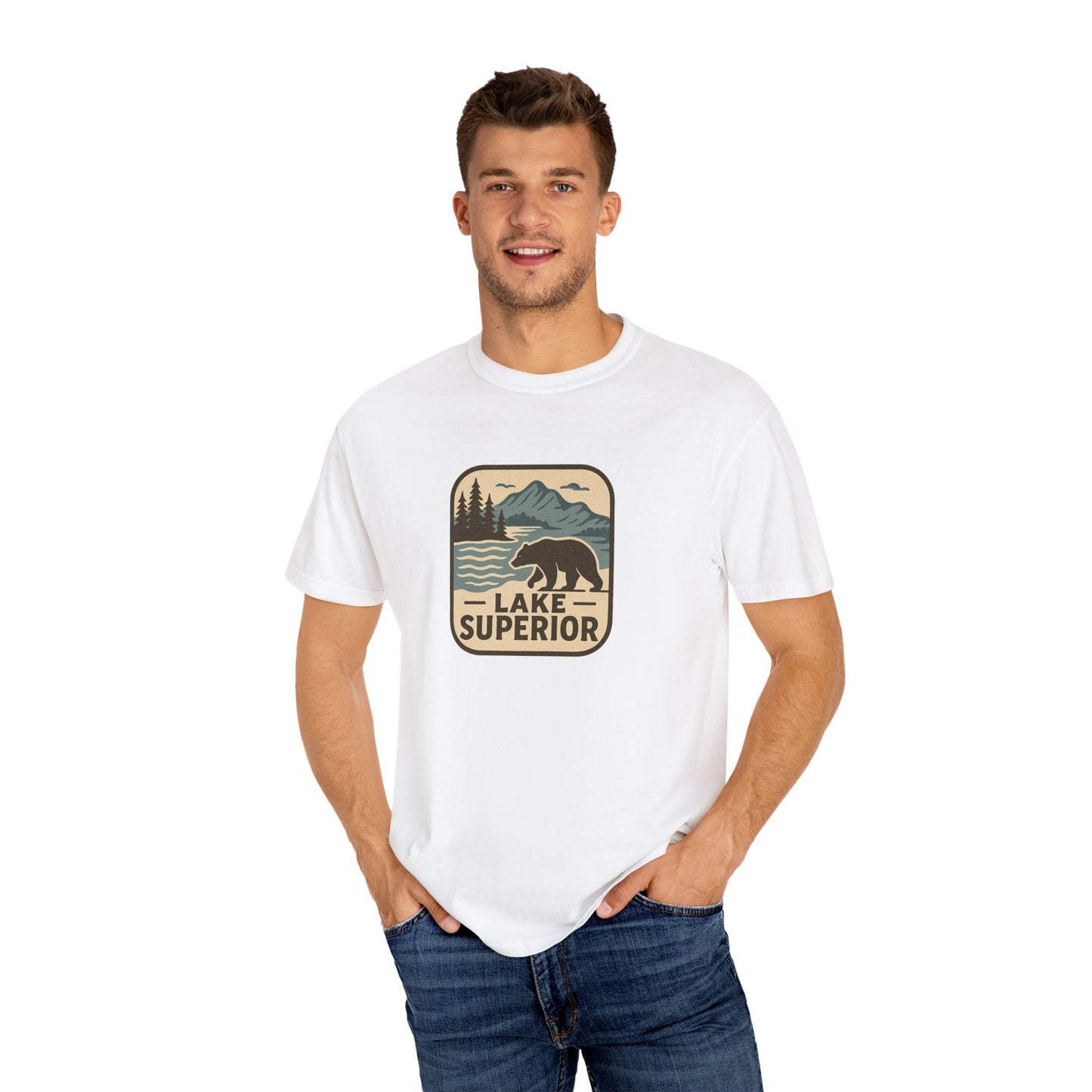 Lake Superior Unisex T-Shirt, Casual Graphic Tee, Nature Lover Gift, Outdoor Adventure Shirt, Vacation Souvenir, Summer Wear