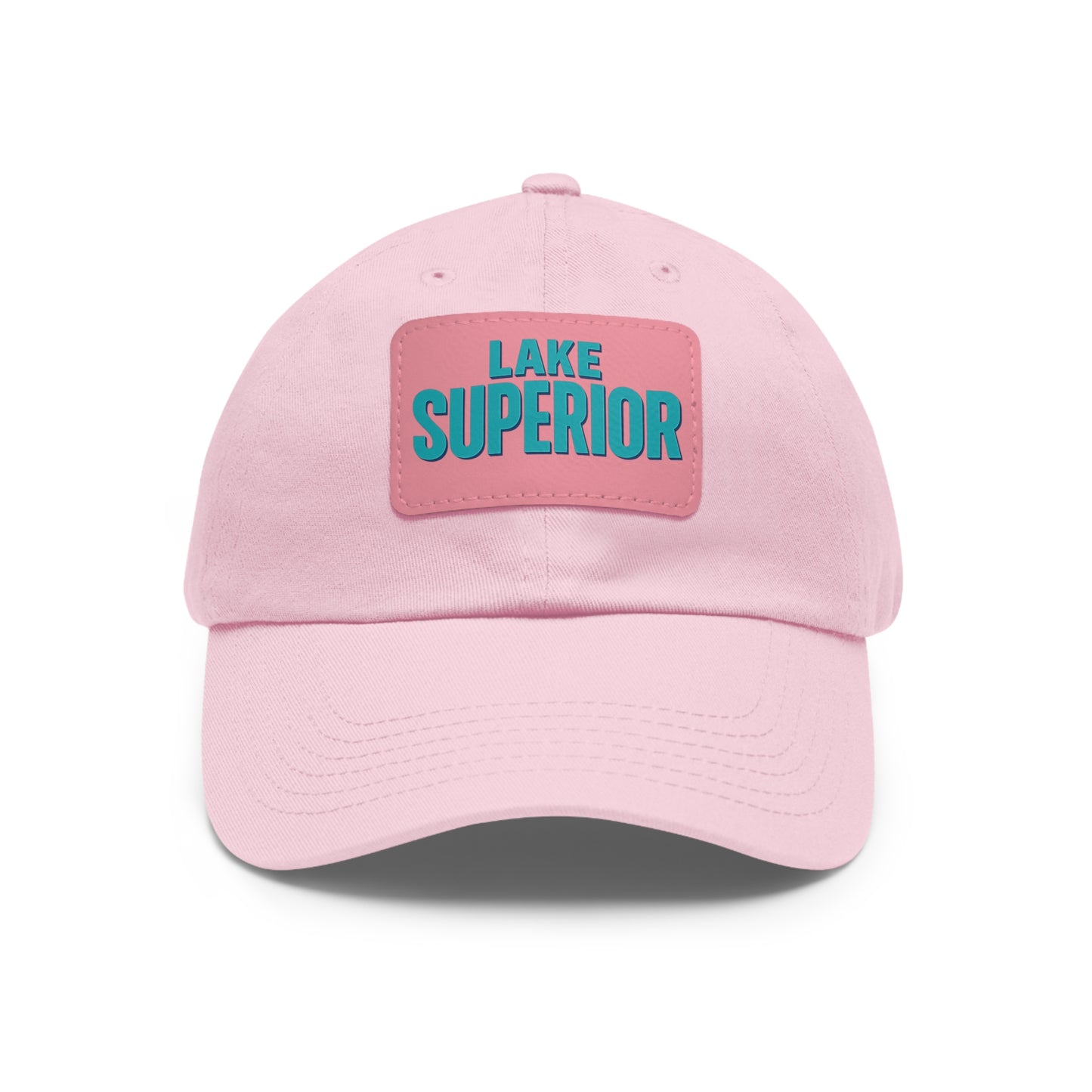 Lake Superior Dad Hat with Leather Patch (Rectangle)