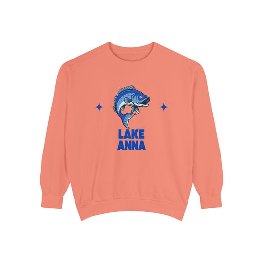 Lake Anna Fish Design Unisex Sweatshirt | Cozy Fishing Apparel, Casual Wear, Gift for Anglers, Lake Day Outfit, Nature Lovers Sweatshirt